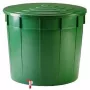 STEFANPLAST Zbiornik na wodę 500L z pokrywą i kranem Ø100x85cm Zielony