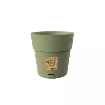STEFANPLAST Ethica Doniczka z podstawką, 20 cm, zielona