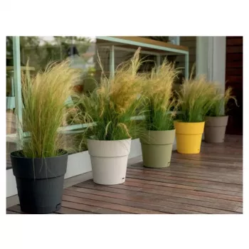 STEFANPLAST Ethica Doniczka z podstawką Ø40x39cm Biała