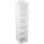 ORDINETT Organizer wiszący z 6 półkami 30x30x120cm bawełna szary