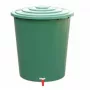 STEFANPLAST Zbiornik na wodę 310L z pokrywą i kranem, zielony, Ø80x97cm