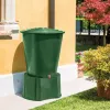 STEFANPLAST Zbiornik na wodę 310L z pokrywą i kranem, zielony, Ø80x97cm