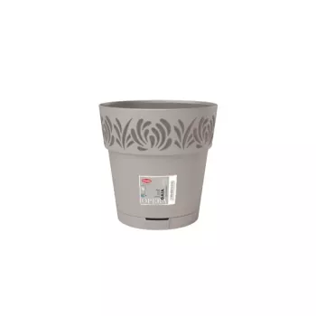 STEFANPLAST Gaia Doniczka z podstawką Ø20x19cm Jasnoszara