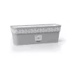 STEFANPLAST Doniczka skrzynkowa z podstawką Gaia 50x18x17 cm Szary