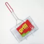 Ruszt do grilla ASI COLLECTION 34x22cm stal chromowana z drewnianymi uchwytami