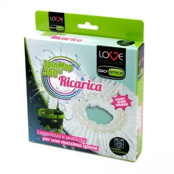 GIOSTYLE Wymienna końcówka mopa z mikrofibry do Vileda Love Spin Mop 360°