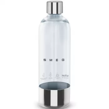 SMEG SKSB01 Butelka zapasowa do saturatora SKC01, 1 litr, tworzywo PET, przezroczysta