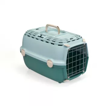 STEFANPLAST Klatka transportowa Horizon 1 z metalowymi drzwiami 48x32x30 cm jasnozielona/zielona