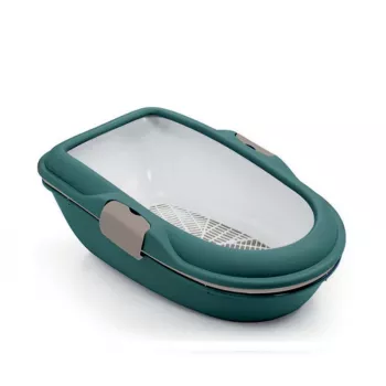 STEFANPLAST Kuweta dla kota Furba Chic 59x39x22 cm Zielony/Jasnoszary