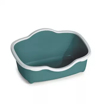 STEFANPLAST Kuweta dla kota Tres Chic Otwarta 56x38,5x26 cm Biało-Zielona
