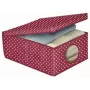 ORDINETT Pudełko do przechowywania z tkaniny 48x36x19 cm Bordeaux