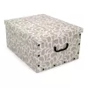 ORDINETT Pudełko kartonowe 49x39x25cm Big Box Goccia Assorted, niebieski/jasnoszary/bordowy