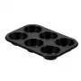 GUARDINI Gardenia Forma do Muffinów 6 Otvorów 27 x 18,5 x 2,9 cm Stal Węglowa Powłoka Nieprzywierająca