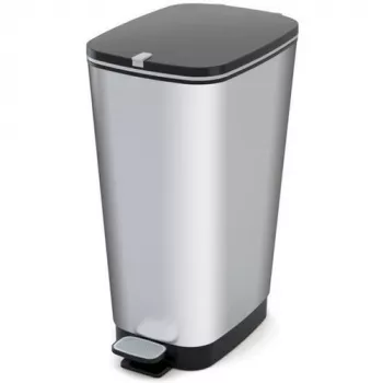 KIS Kosz na pedały Metallic Chic Bin L 45L Stalowy szary
