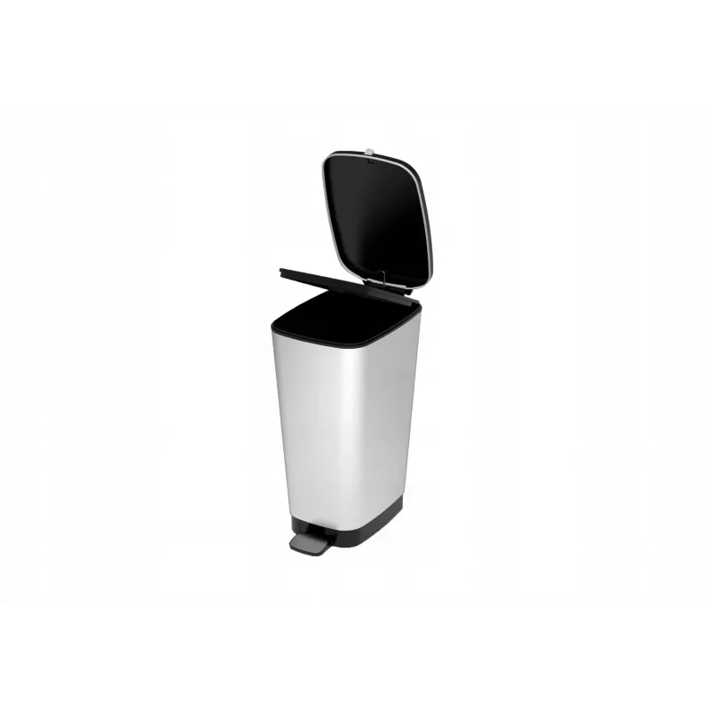 KIS Kosz na pedały Metallic Chic Bin L 45L Stalowy szary