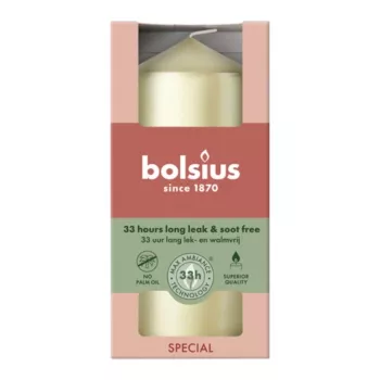 BOLSIUS Świeca Cylinder Ø120x58mm Srebrna