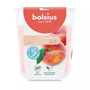 Bolsius True Scents świeca zapachowa w szklanym słoiku, brzoskwinia, Ø80x73 mm