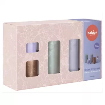 BOLSIUS Funky Freshness Lavender Zestaw Prezentowy - 5-częściowa Kolekcja do Kąpieli i Pielęgnacji Ciała