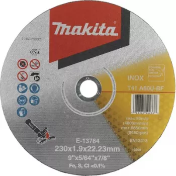 Tarcza tnąca Makita E-13764 230 mm, otwór 22,23 mm, grubość 1,9 mm, do metalu i stali nierdzewnej