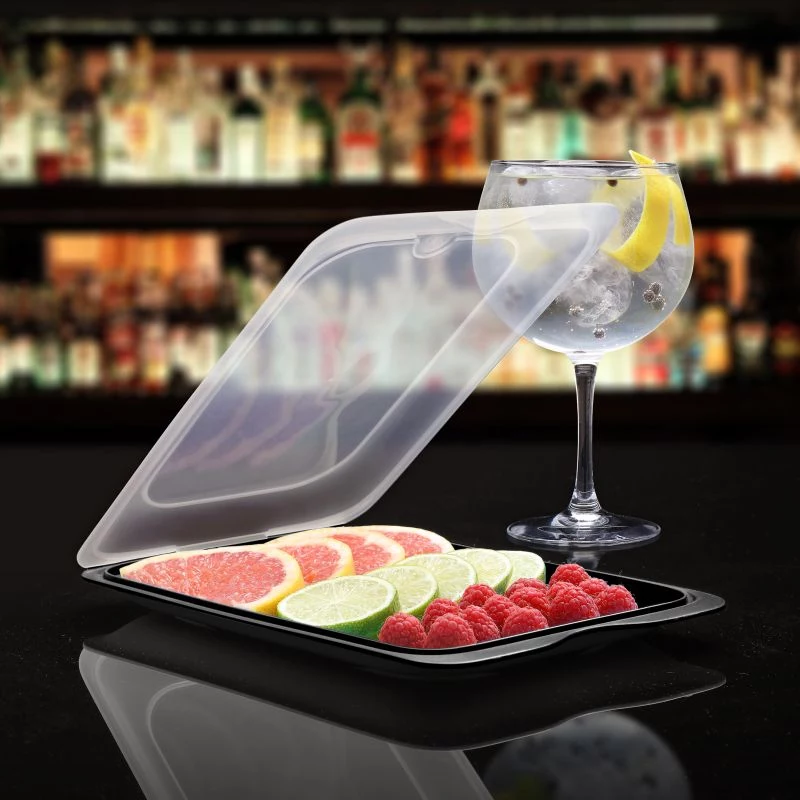Pojemnik do przechowywania żywności TATAY na owoce i sushi Coctail 17x25,2x3,2 cm Czarny