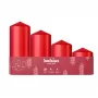 BOLSIUS Świeca cylindryczna 4 szt. Ø120, 100, 80, 60x48mm Czerwona