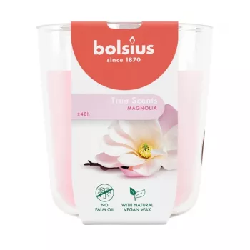 BOLSIUS True Scents Świeca Zapachowa w Szklanym Naczyniu - Magnolia, Ø97x85 mm