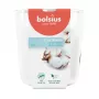Świeca zapachowa BOLSIUS True Scents Fresh Cotton w szklanym słoiku, Ø97x85 mm, czas palenia 35h