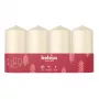 BOLSIUS Świeca Cylinder 4 szt. Ø100x48mm Kremowe Świece LED z Timerem