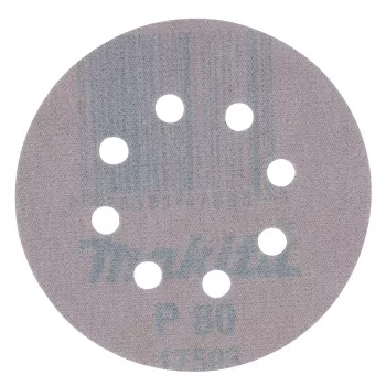 Makita D-65838 Krążek ścierny 125mm P80 ziarnistość 10-pak rzep 8-otworowy