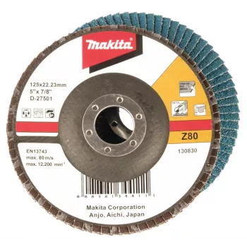 Makita D-27501 Tarcza listkowa 125mm Zirconia Ziarnistość 80 Stożkowa