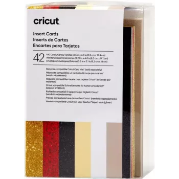 Cricut Insert Cards Glitz & Glam R10 zestaw karteczek z wkładkami, kolor taupe, kremowy, biały (2009466)