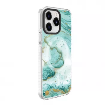 Evelatus Apple iPhone 15 Pro etui PC+TPU z MagSafe - niebieski marmur