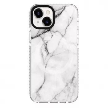 Evelatus Apple iPhone 15 etui PC+TPU z MagSafe Marmurkowy Biały