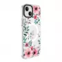 Evelatus etui iPhone 15 Plus przezroczyste MagSafe z nadrukiem kwiatowym