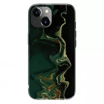 Evelatus Apple iPhone 15 PC Marmurowy Ciemnozielony Etui
