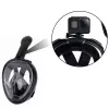 LEAN TOYS Pełnotwarzowa Maska do Snorkelingu i Nurkowania z Systemem Anti-Fog Czarny L/XL
