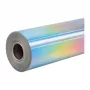 HTVRONT Holograficzna folia samoprzylepna, 30,5 cm x 90 cm (srebrna)