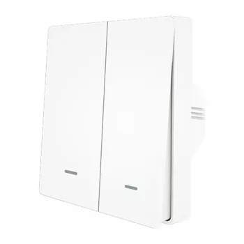 MOES ZS-B-EU2 ZigBee 2-kanałowy przełącznik światła, nie wymaga przewodu neutralnego, biały