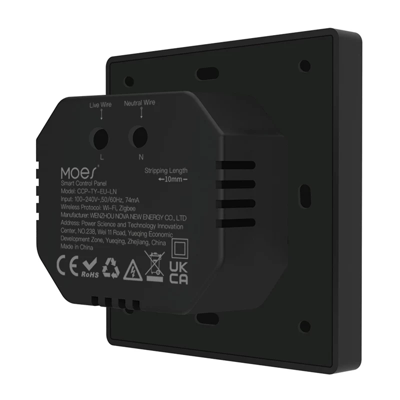 Panel sterowania MOES CCP-TY-LN Wi-Fi/ZigBee z 4 inch wyświetlaczem LCD