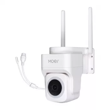 MOES WCM-B66 3MP zewnętrzna kamera IP Wi-Fi z detekcją AI człowieka, nocną wizją w pełnym kolorze, obrotem/pochyleniem, dwukierunkowym audio, wodoodpornością IP66