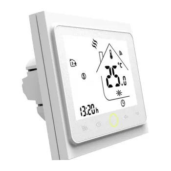 MOES BHT-002 Wi-Fi LCD Inteligentny Termostat do Ogrzewania Wody, Ekran Dotykowy, Sterowanie Aplikacją i Głosem, Biały