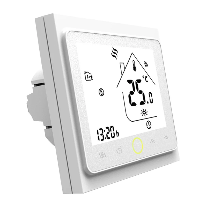 MOES BHT-002 Wi-Fi LCD Inteligentny Termostat do Ogrzewania Wody, Ekran Dotykowy, Sterowanie Aplikacją i Głosem, Biały