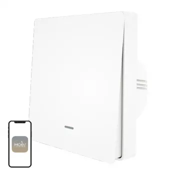 MOES ZS-B-EU1 ZigBee 1-kanałowy przełącznik światła (bez przewodu neutralnego, biały)