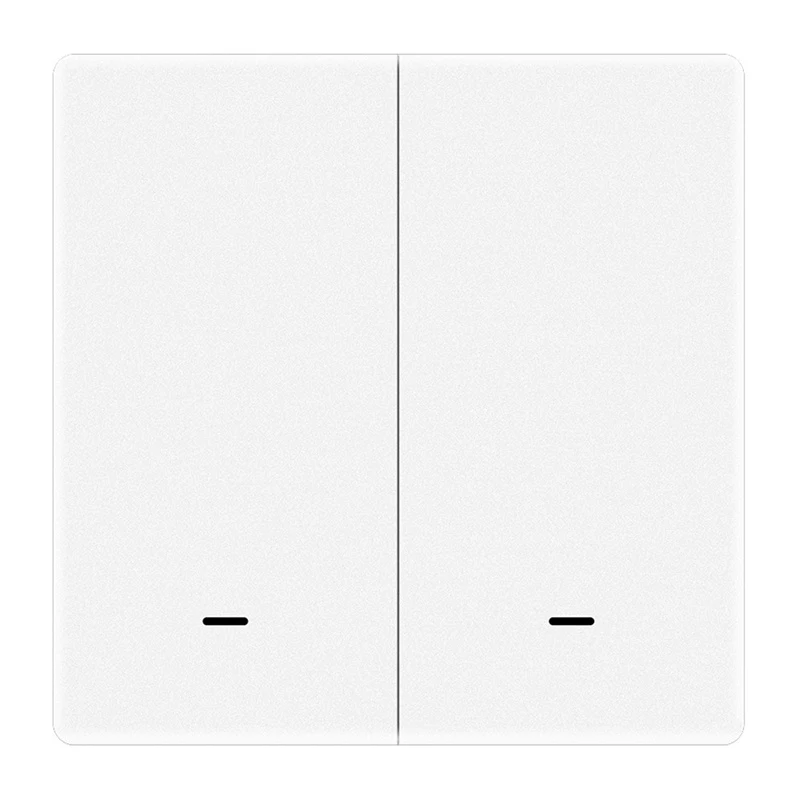 MOES ZT-B-EU2-MS ZigBee 3.0 przełącznik scen 2-przyciskowy, zasilany bateryjnie, współpracuje z aplikacją Tuya Smart Life, biały