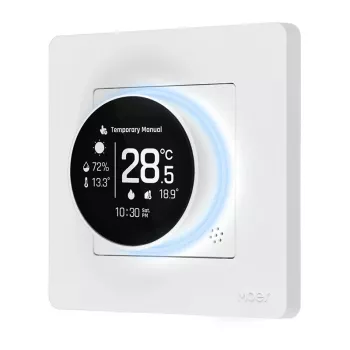 MOES ZHT-SR-GA Termostat ZigBee do ogrzewania wodnego, biały