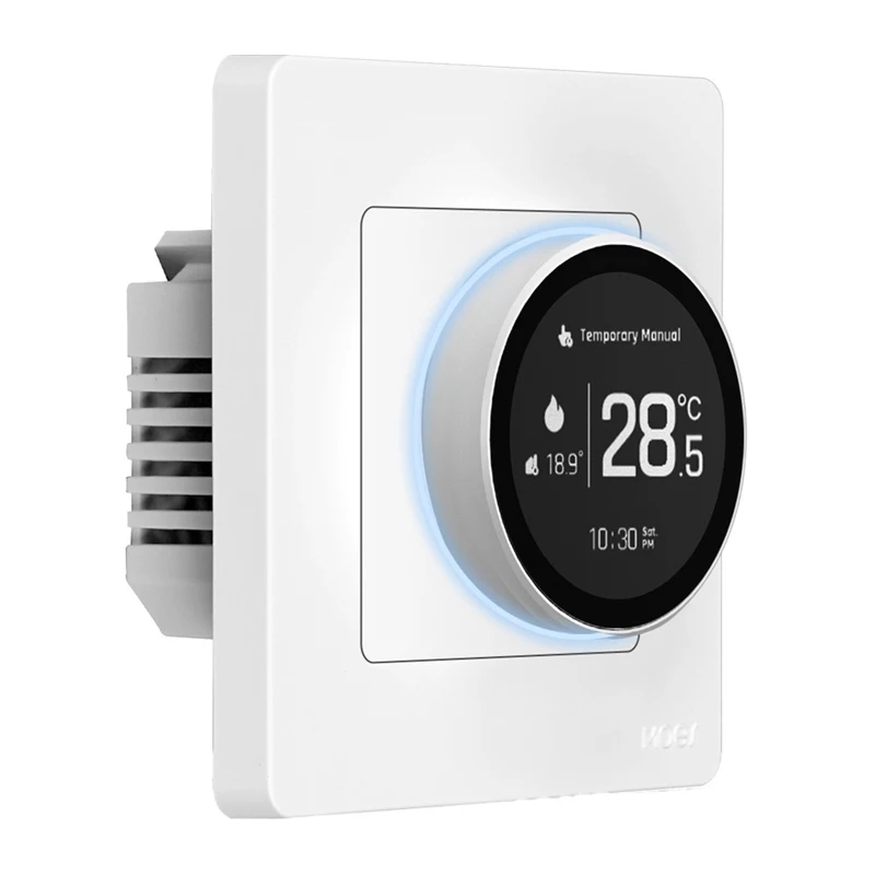 MOES ZHT-SR-GC Inteligentny termostat ZigBee do kotła/ogrzewania gazowego, biały