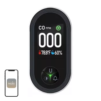Czujnik tlenku węgla MOES S02-CO, Zigbee 3.0, wyświetlacz LCD, alarm 85dB