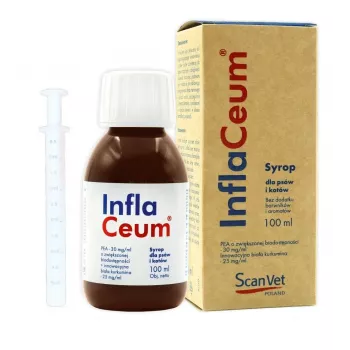 SCANVET InflaCeum płynna suplementacja wspomagająca stawy dla psów i kotów, 100 ml