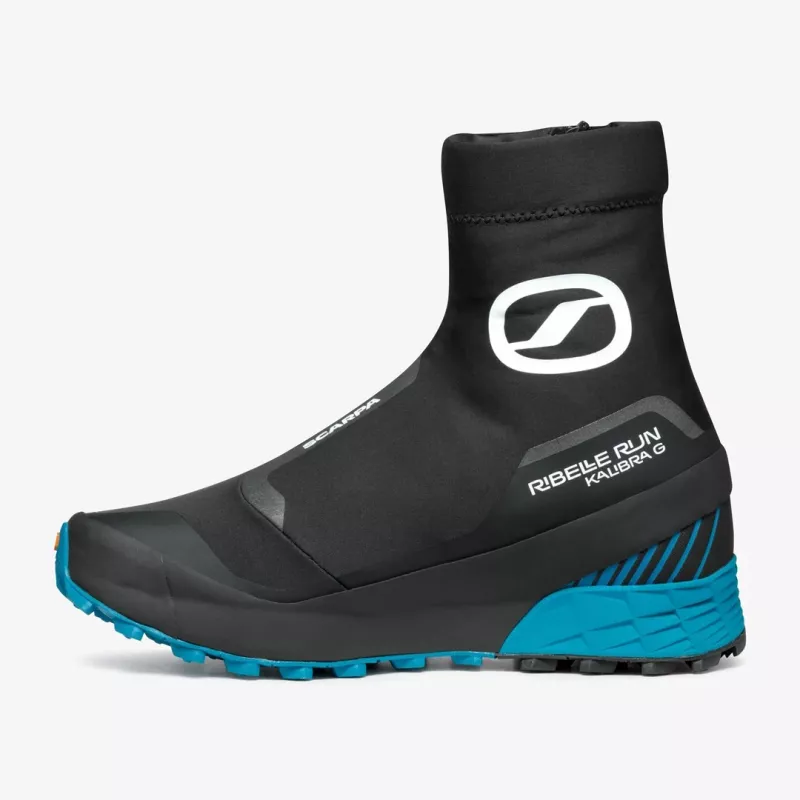 Buty do biegania w terenie Scarpa Ribelle Run Kalibra G dla mężczyzn, BOA Fit, GORE-TEX, czarno-błękitne, EU 45