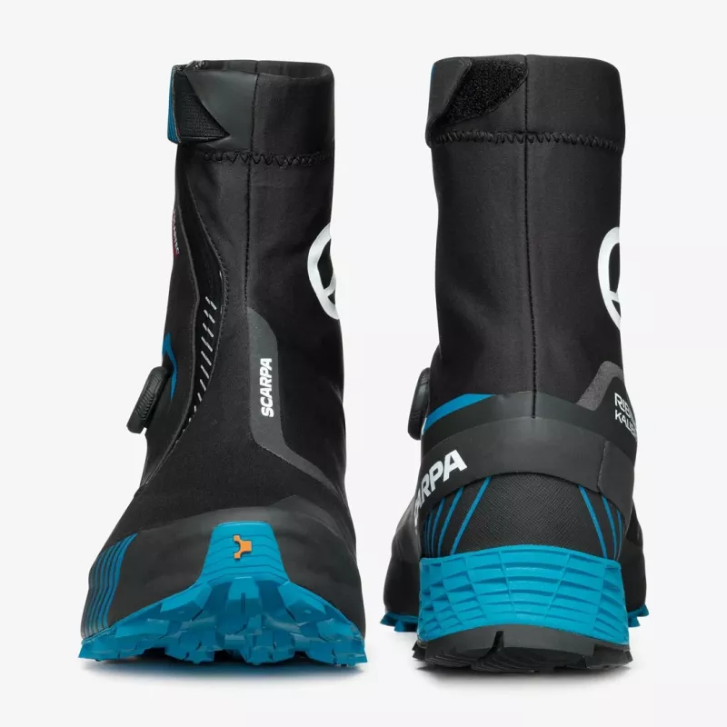 Buty do biegania w terenie Scarpa Ribelle Run Kalibra G dla mężczyzn, BOA Fit, GORE-TEX, czarno-błękitne, EU 45